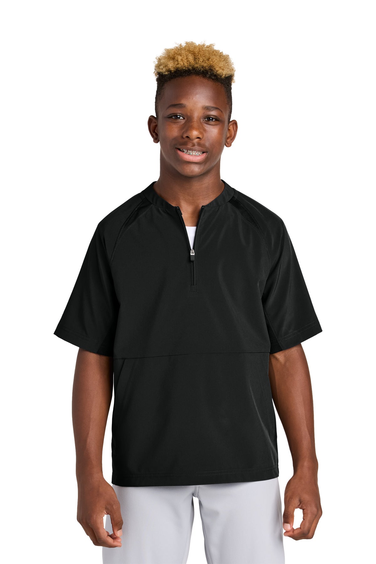Sport-Tek® Youth Repeat 1/2-Zip Short Sleeve Jacket YJST489