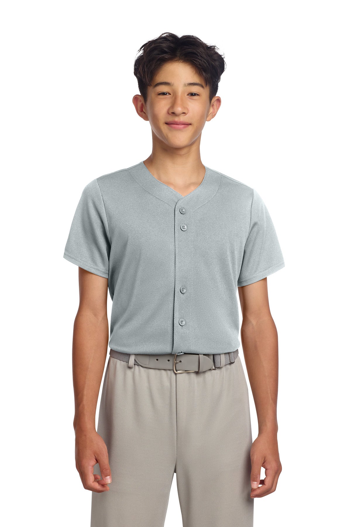 Sport-Tek® Youth PosiCharge® Tough Mesh Full-Button Jersey YST220