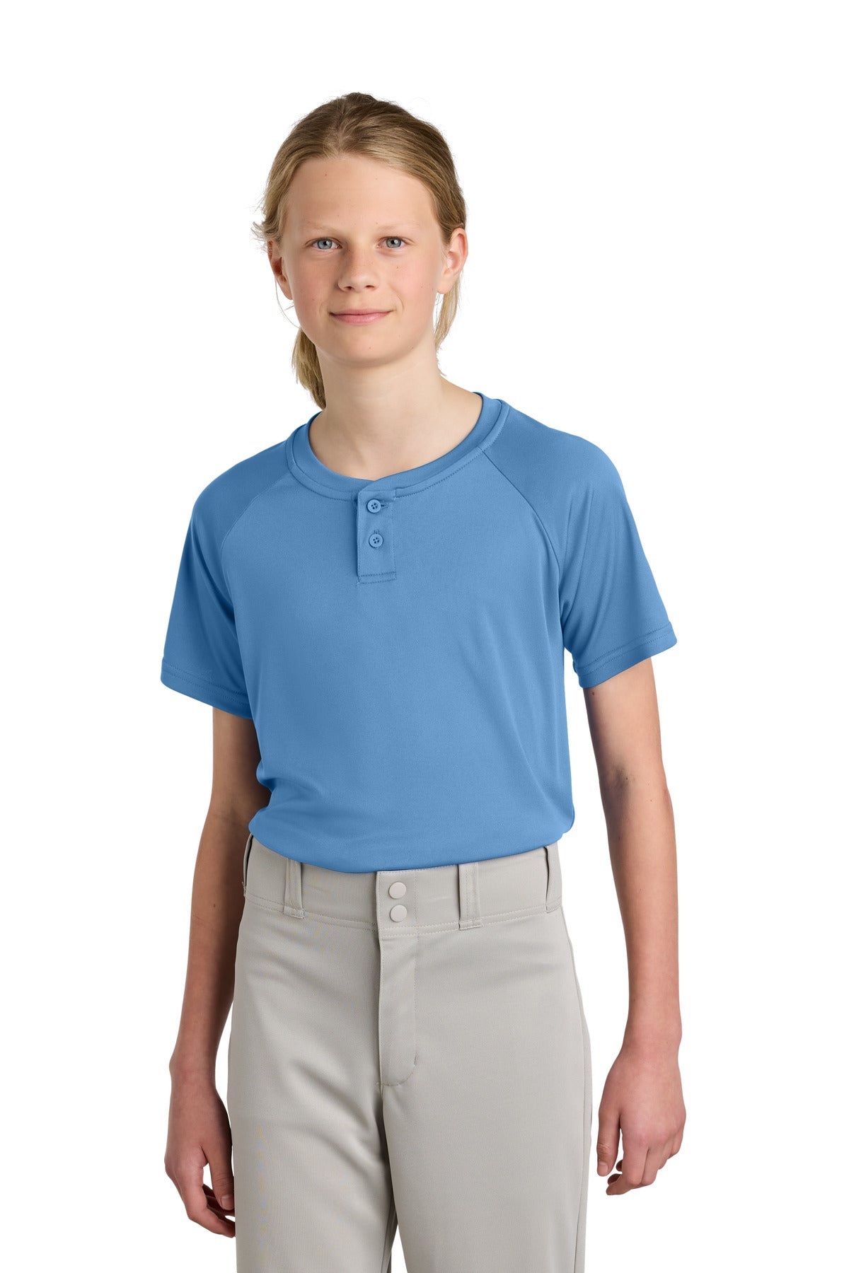Sport-Tek® Youth PosiCharge® Competitor™ 2-Button Henley YST359