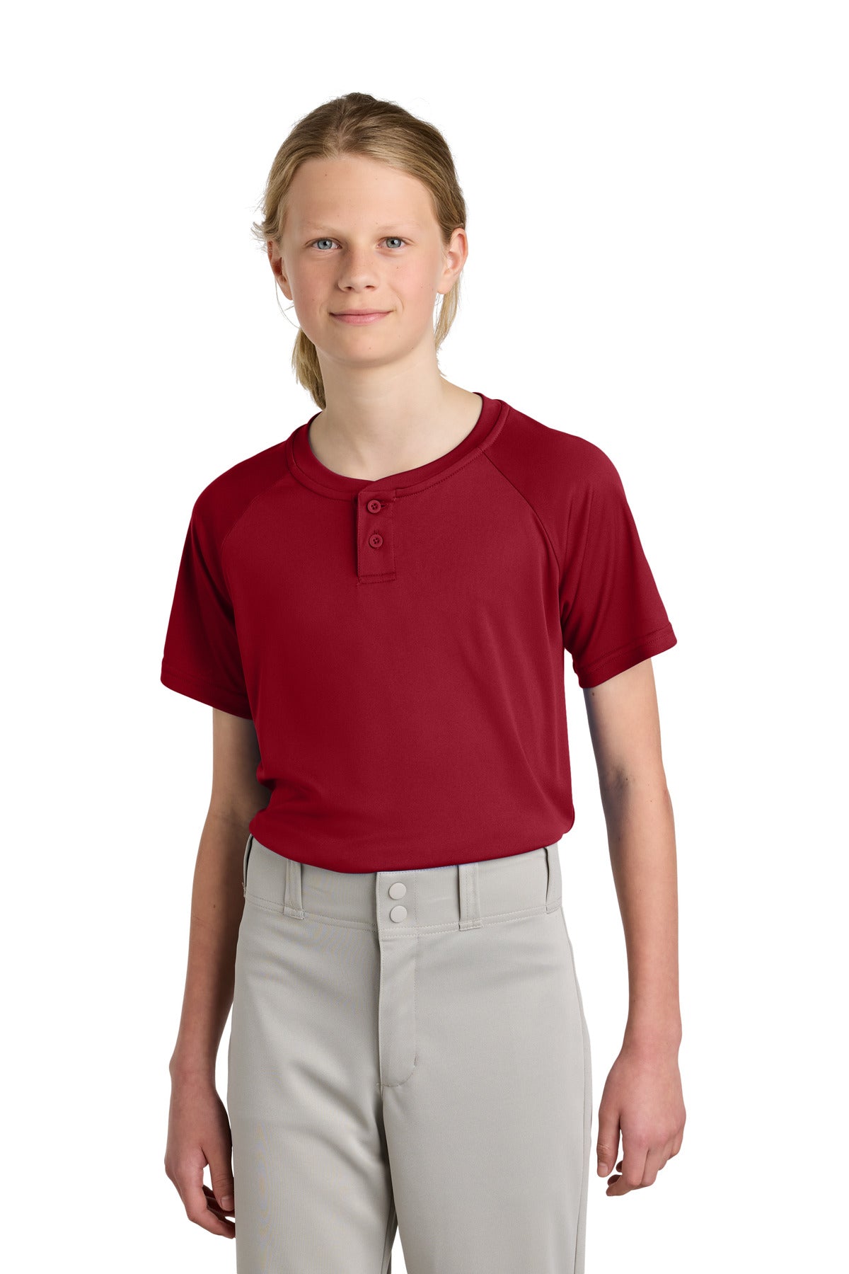 Sport-Tek® Youth PosiCharge® Competitor™ 2-Button Henley YST359