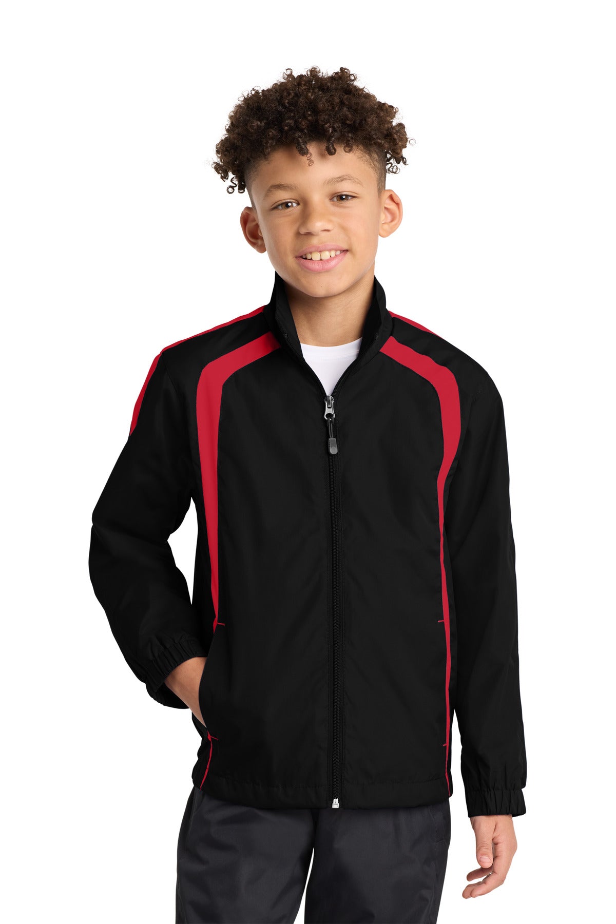 Sport-Tek® Youth Colorblock Raglan Jacket. YST60