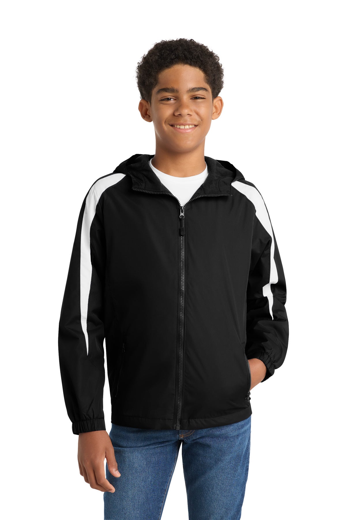 Sport-Tek® Youth Fleece-Lined Colorblock Jacket. YST81