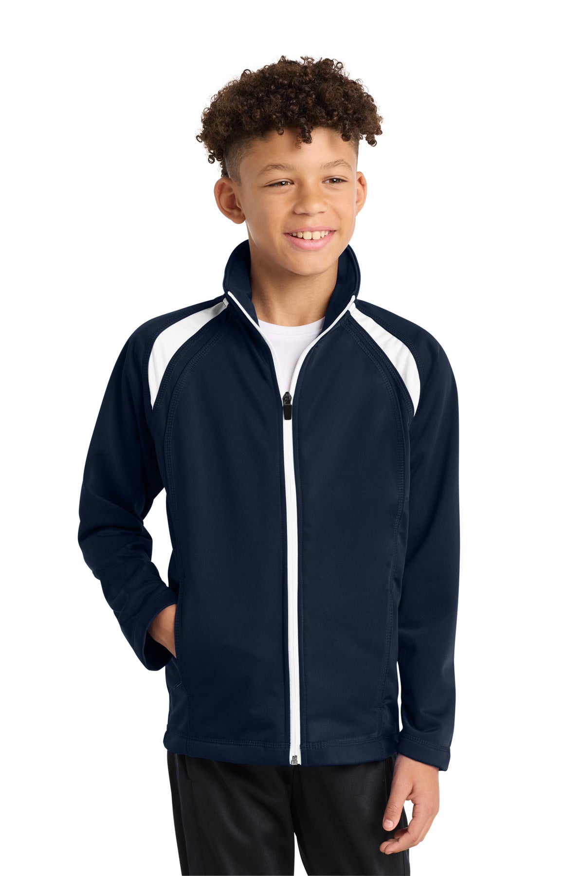Sport-Tek® Youth Tricot Track Jacket. YST90