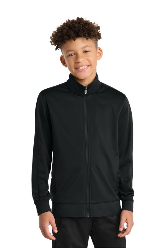 Sport-Tek ® Youth Tricot Sleeve Stripe Track Jacket. YST94