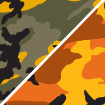 Rothco Two-Tone Camo BDU Short - Stinger Yellow / Savage Orange Camo