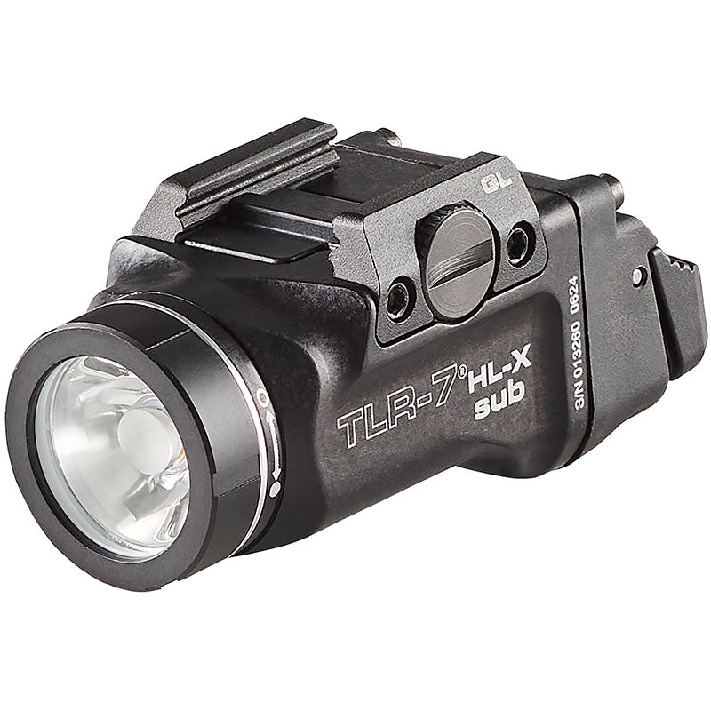 TLR-7 HL-X sub USB (GLOCK 43X/48 MOS | 43X/48 Rail) - Includes mounting kit with key, multi-tool, (1) SL-B9 Li-Ion rechargeable battery pack, and USB-C cord - Black