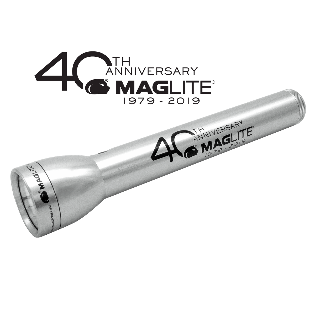 40th Anniversary - Maglite® ML300L® 3-Cell D LED Flashlight – 403-Meter Beam, Up to 298-Hour Runtime, 746 Lumens, Quick Focus®, QuickClik® & Multi-Mode Operation