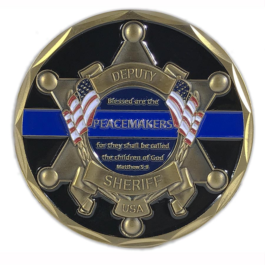 Challenge Coin - Deputy Sheriff Badge with St. Michael