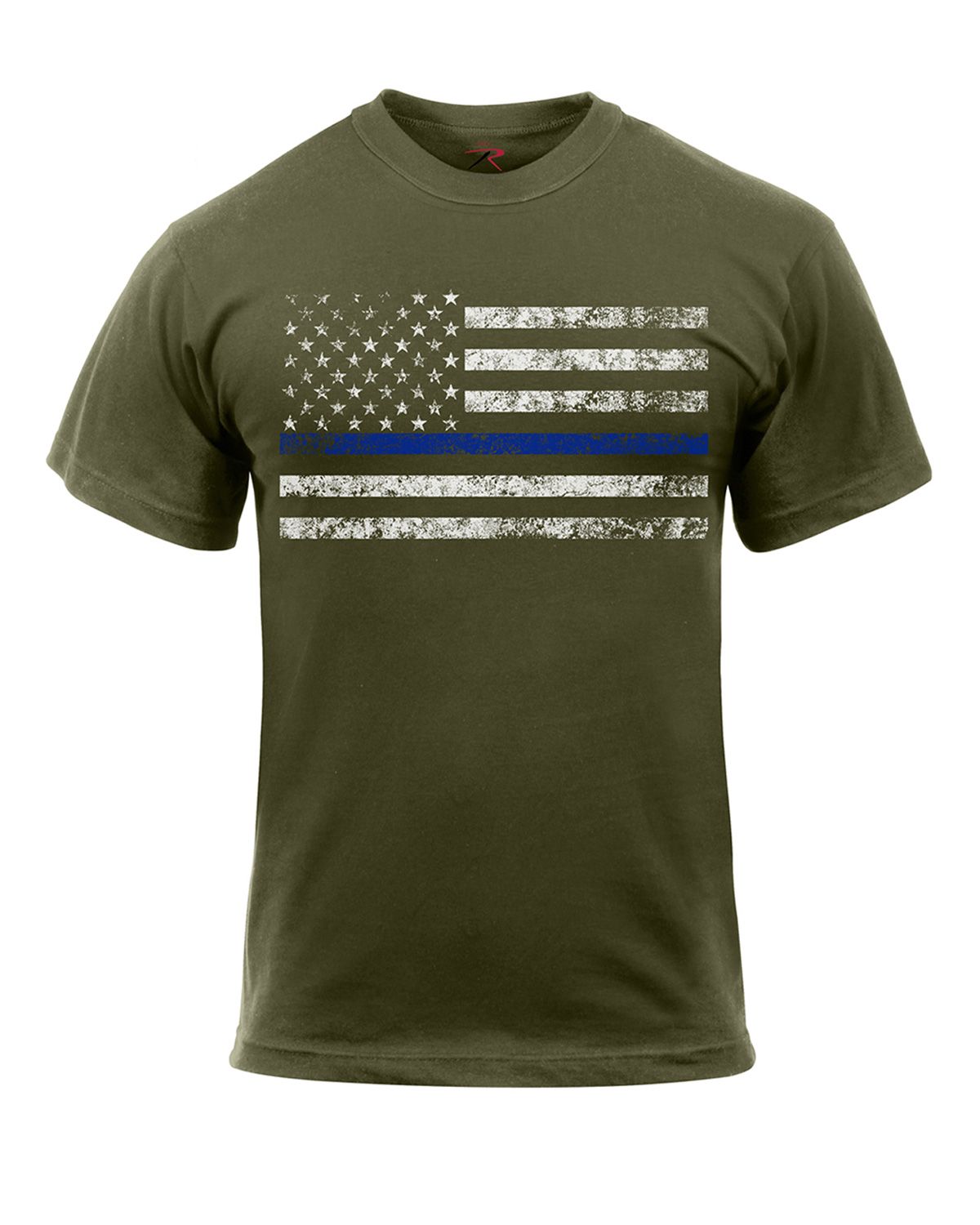 Rothco Thin Blue Line T-Shirt - Olive Drab